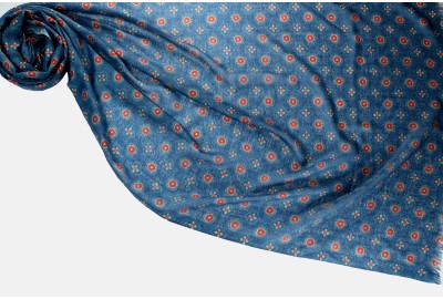 METTE  05 R BLUR- 100%  AUSTRALIAN MERINO PRINTING WOVEN SCARF 